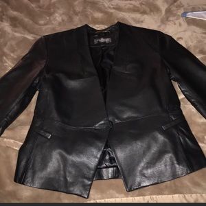 Victoria Secret Blazer! Black leather. Size 4